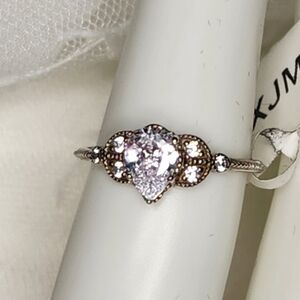 Antique Look Pear Ring S925